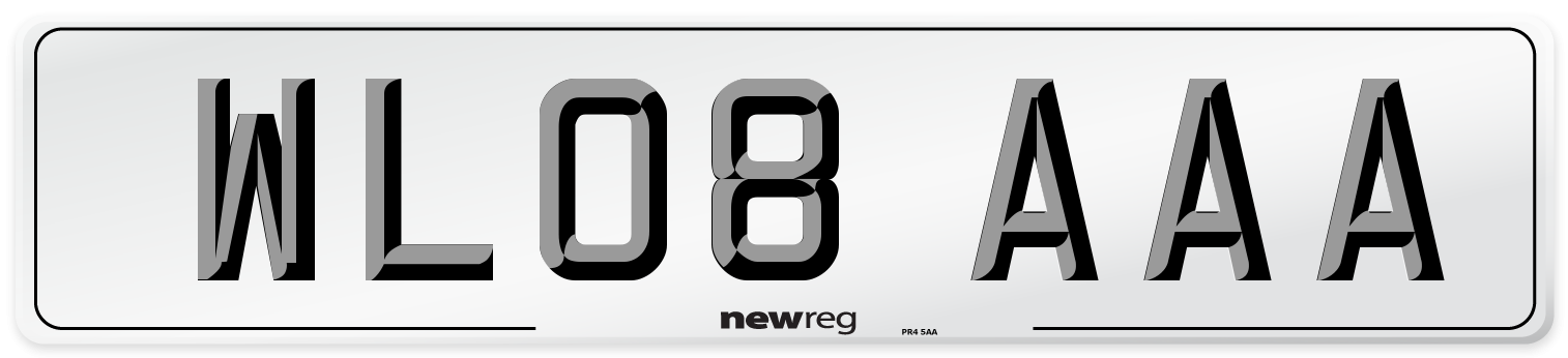 WL08 AAA Number Plate from New Reg